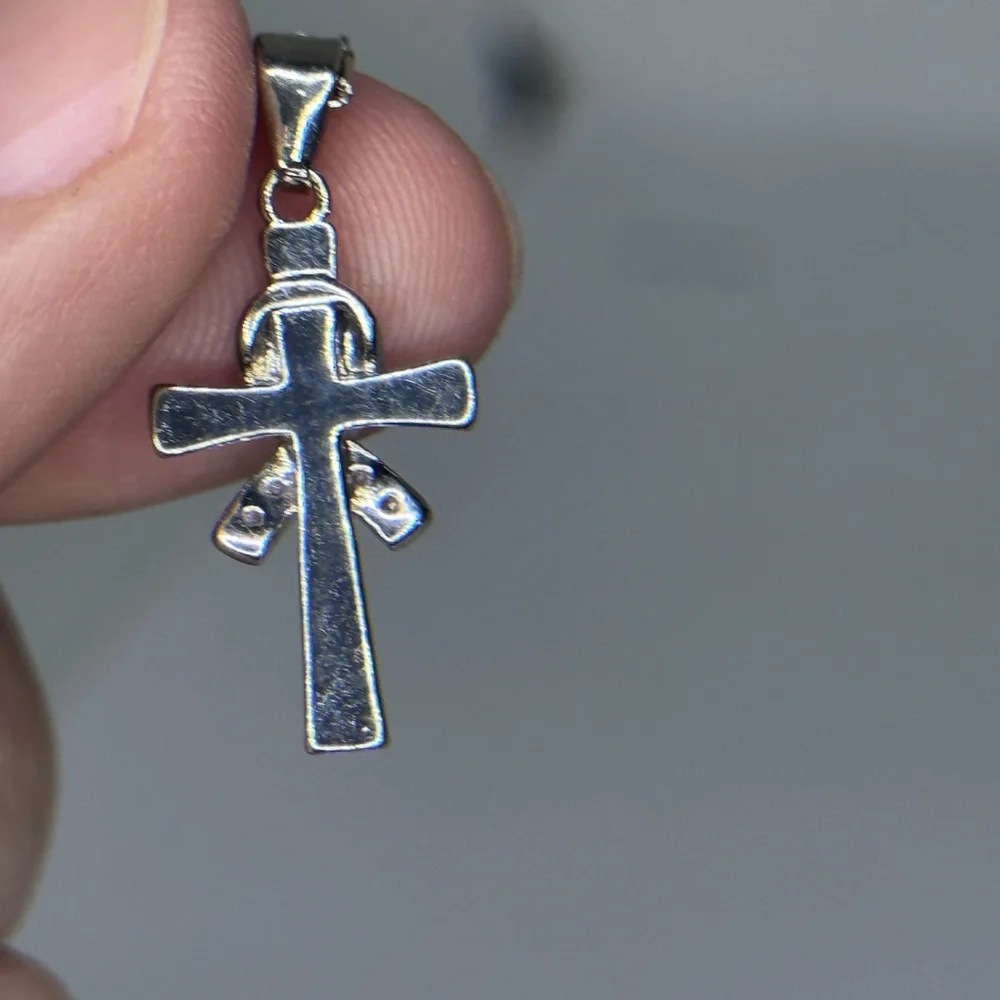 Breast Cancer Awareness Cross Pendant Necklace - Picture 3 of 6